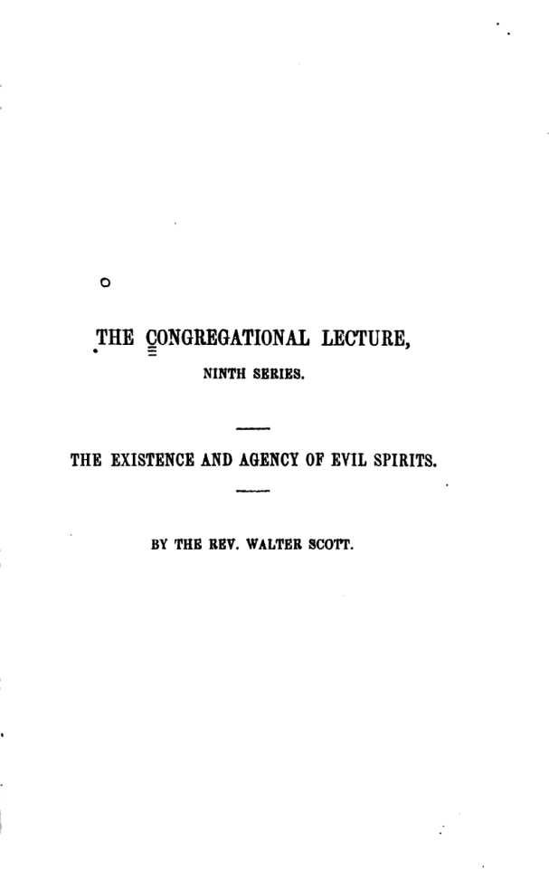 The Existence Of Evil Spirits Proved (1843) cover