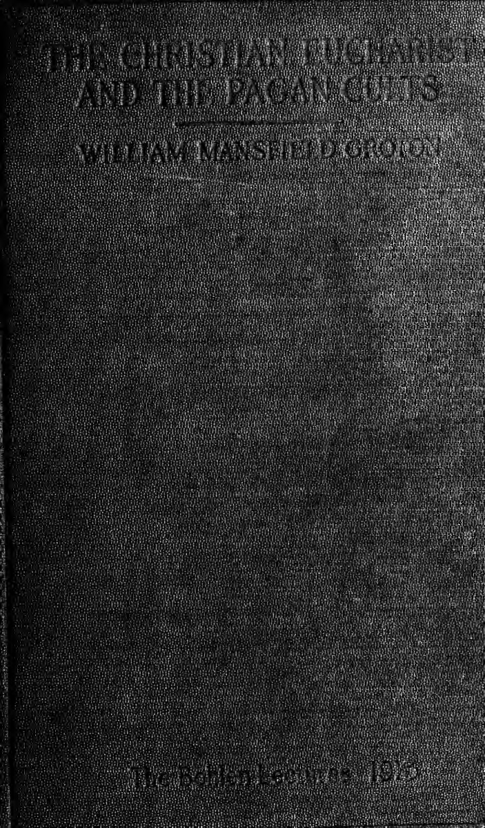 The Christian Eucharist & Pagan Cults - W Groton cover