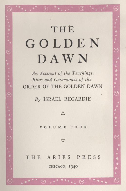 Golden Dawn Vol 4 cover