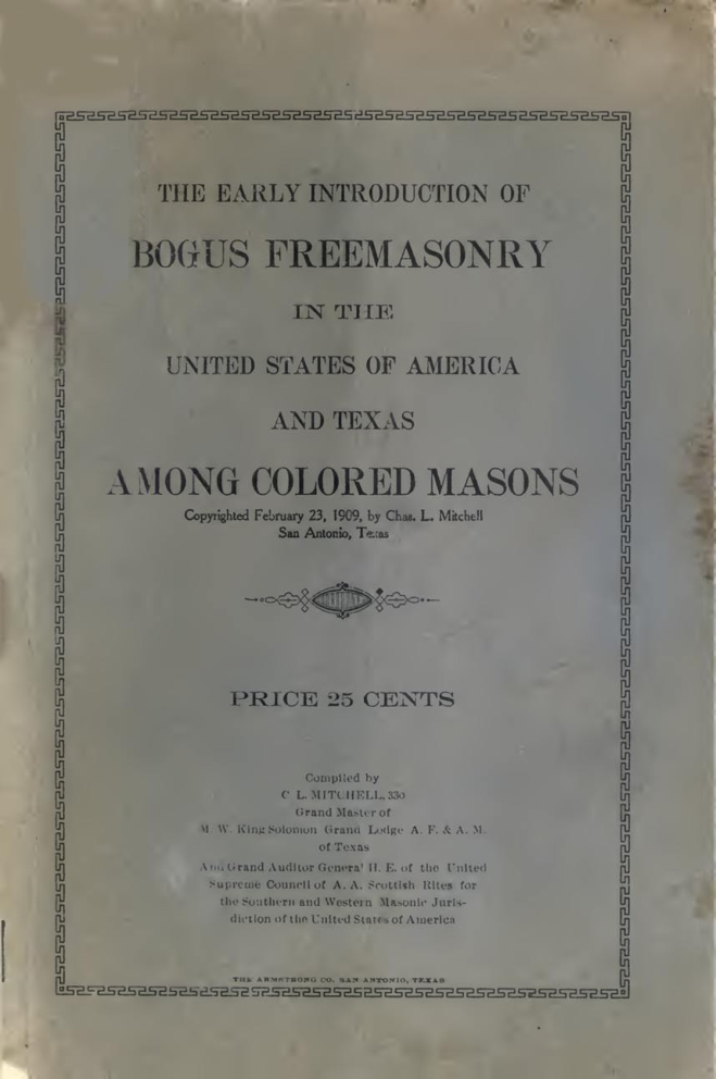 The Origin & History of Bogus Freemasonry - C Mitchell cover