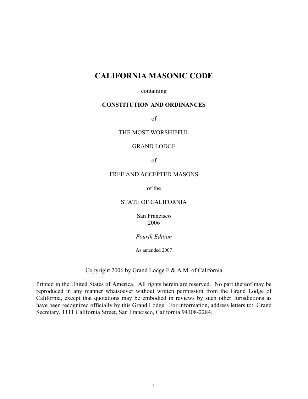 ca code 2007 cover