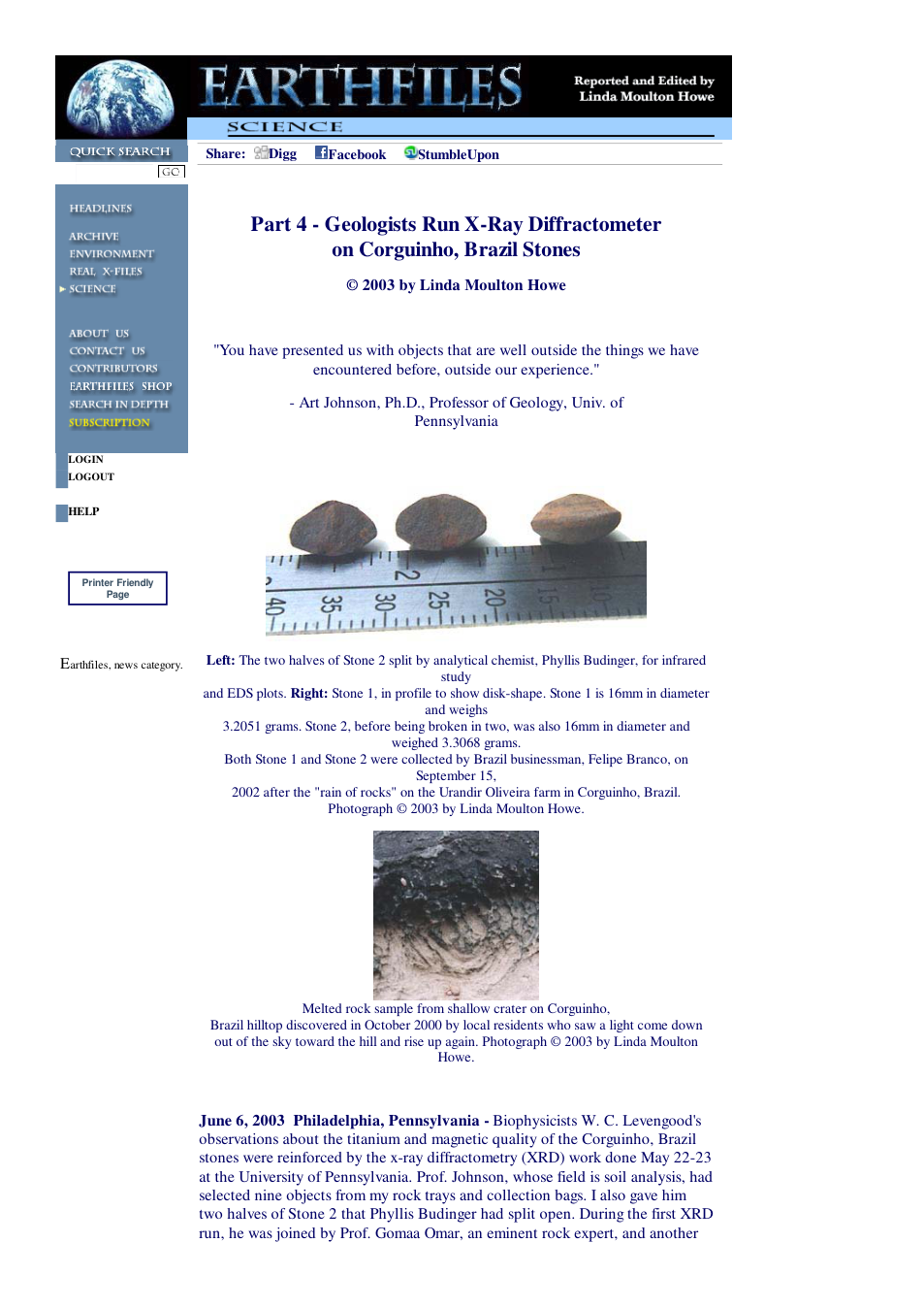 06 06 2003 Part 4 - Geologists Run X-Ray Defractometer on Corguinho, Brazil Stones cover