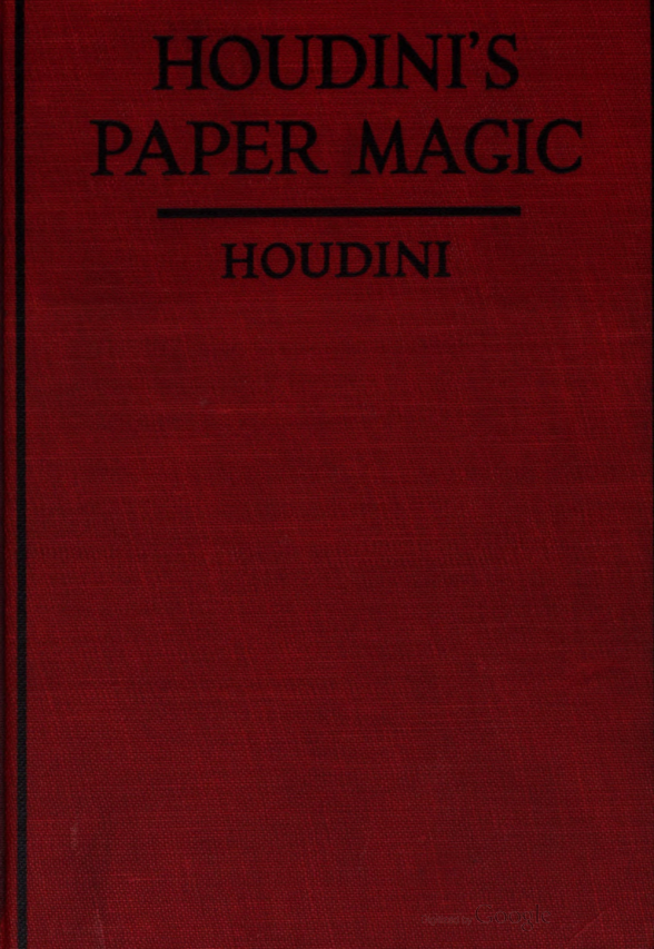 Houdini’s Paper Magic cover