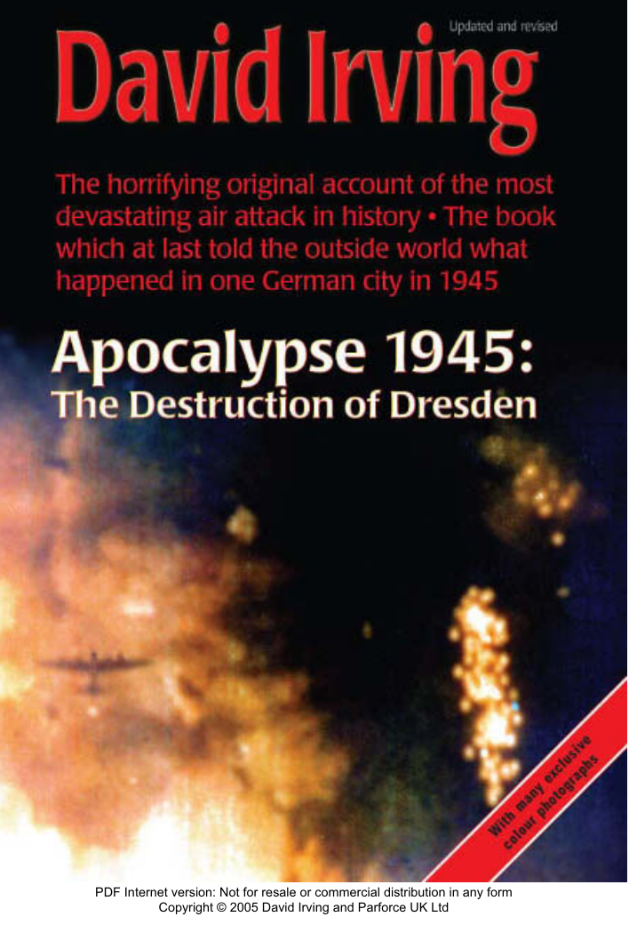 Apocalypse 1945 The Destruction of Dresden cover