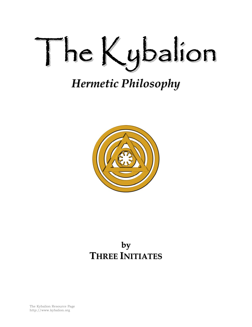 The Kybalion by Three Initiates cover