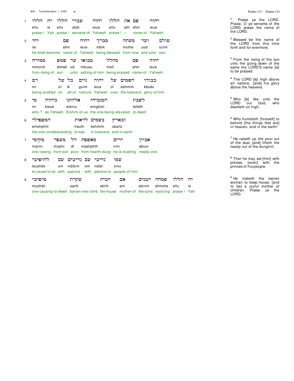 19113-The Book Of Psalms Chapter-113 cover
