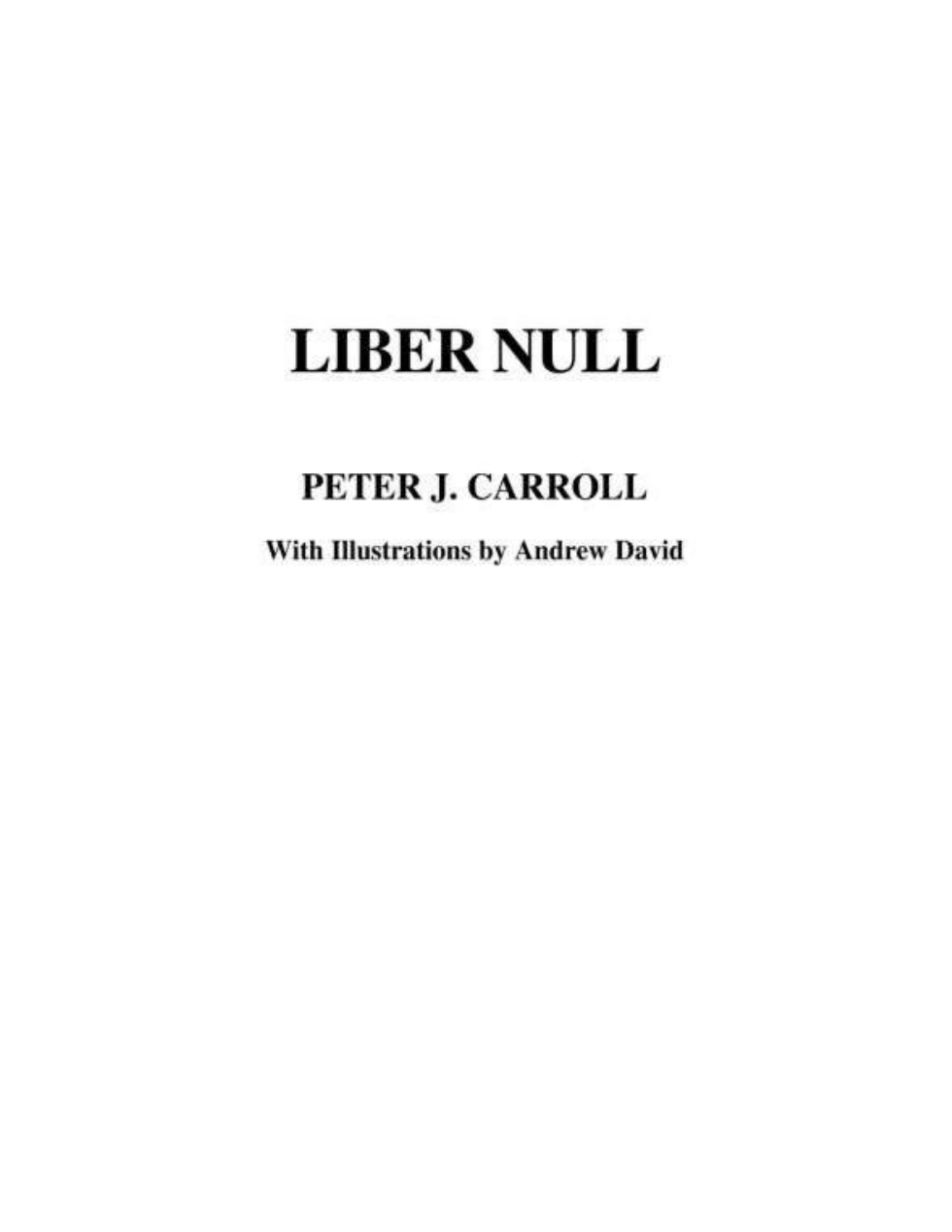 Liber Null and Psychonaut by Peter J Carroll cover