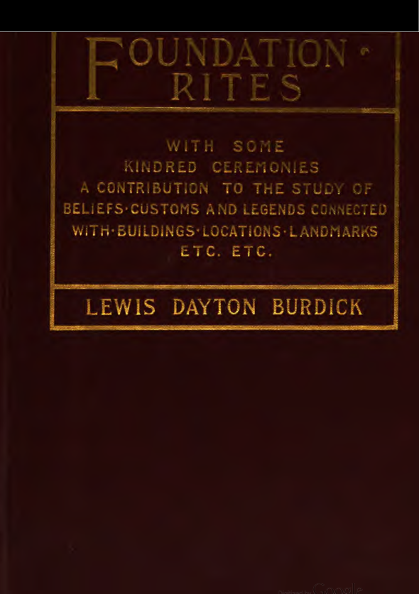 Foundation Rites - L Dayton Burdick cover