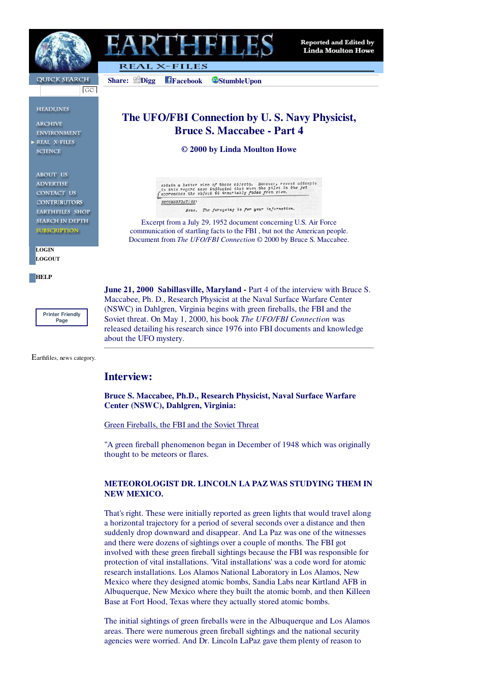 06 21 2000 The UFO FBI Connection by U. S. Navy Physicist, Bruce S. Maccabee - Part 4 cover