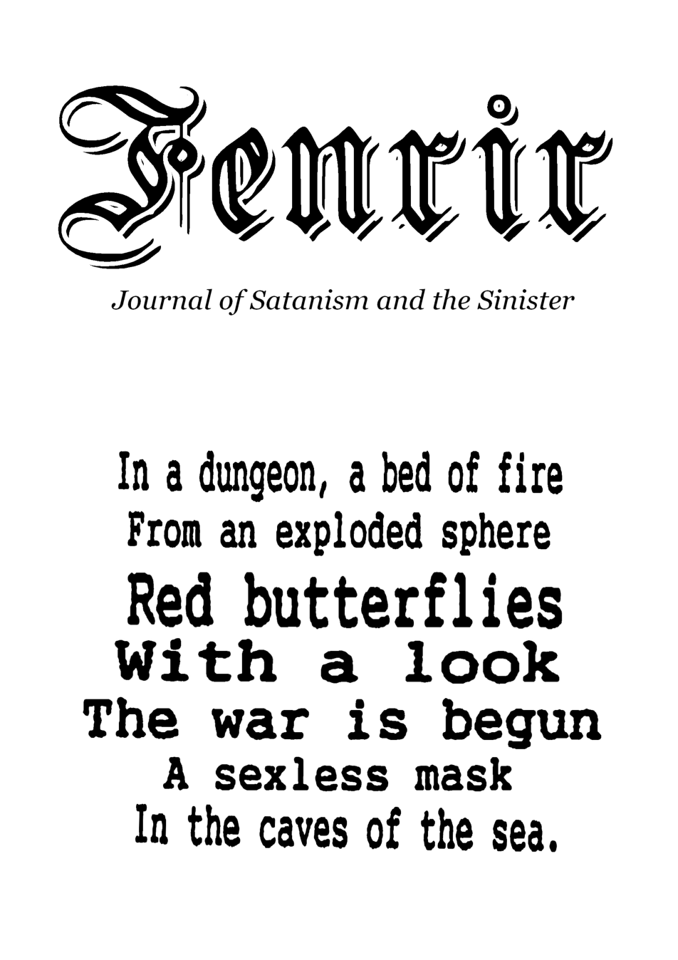 Fenrir Issue II - 121 Year of Fayen cover