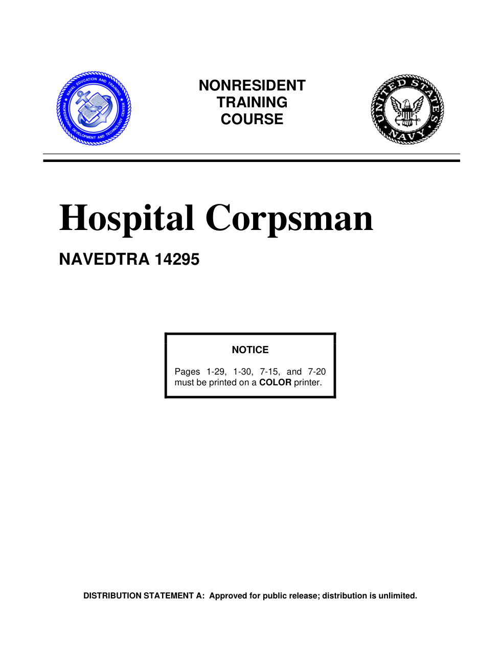 NAVY Medical - Hospital Corpsman 2003 574 pages cover