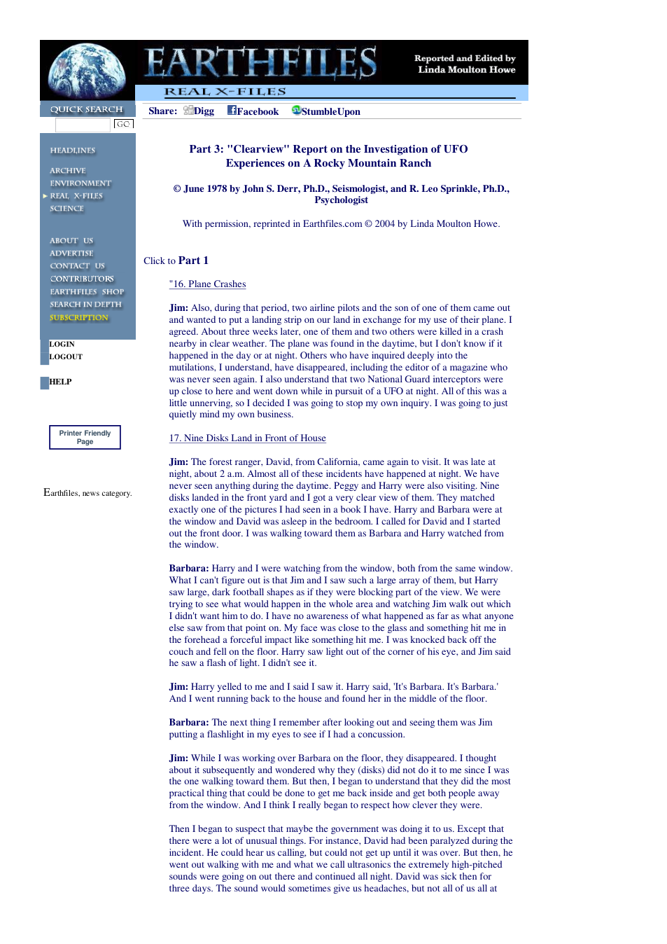 09 18 2004 Part 3 Clearview Report on the Investigation of UFO Experiences on A Rocky Mountain Ranch cover