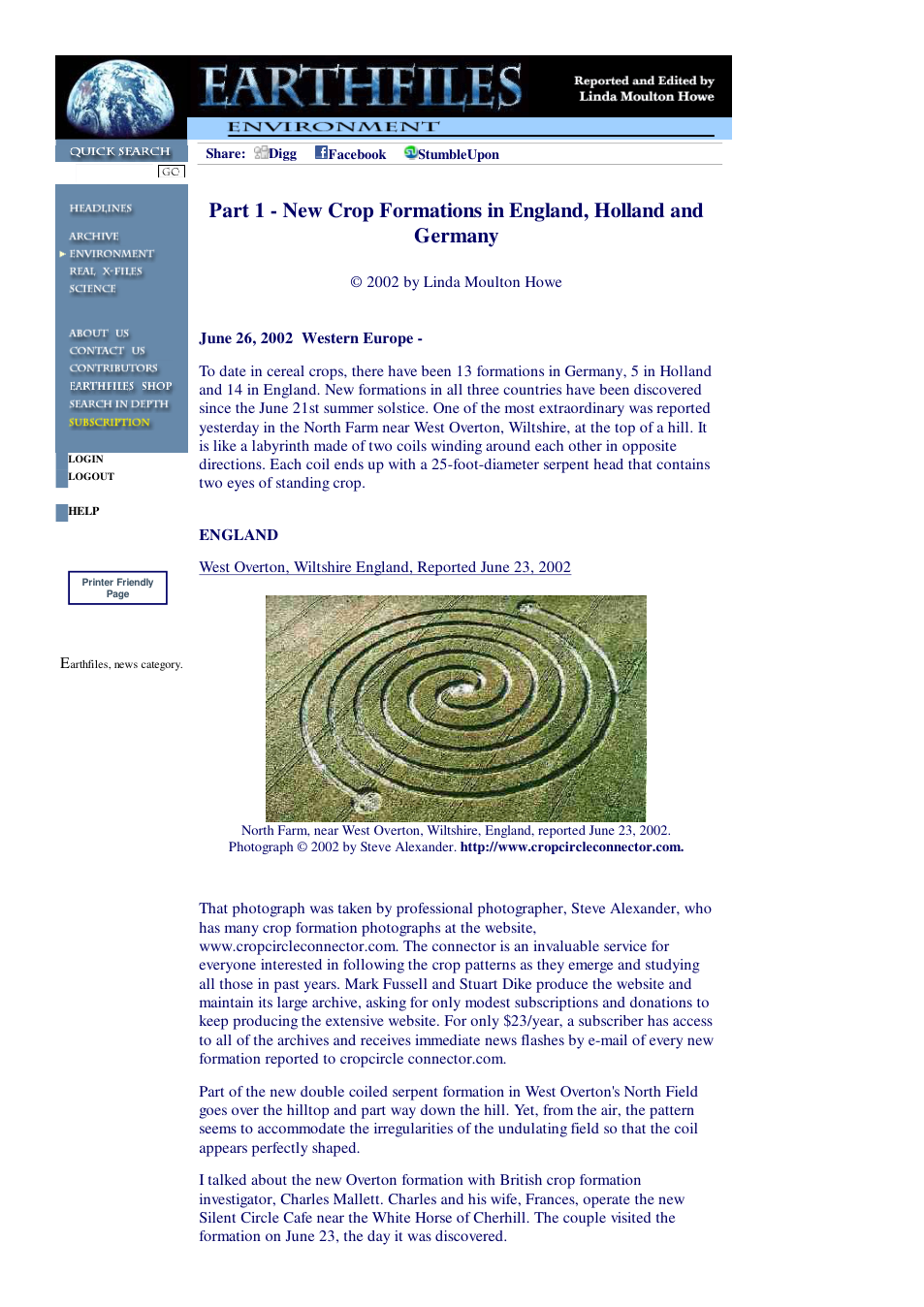 06 26 2002 Part 1 - New Crop Formations in England, Holland and Germany cover