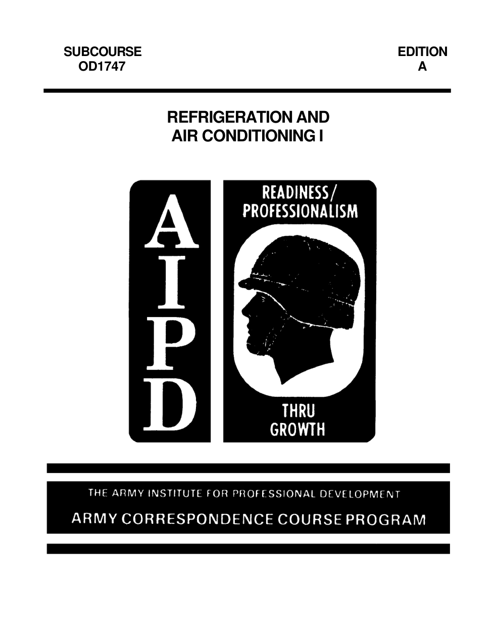 ARMY Engineer - Refriger. & Air Cond. I Fundamentals 86p. cover