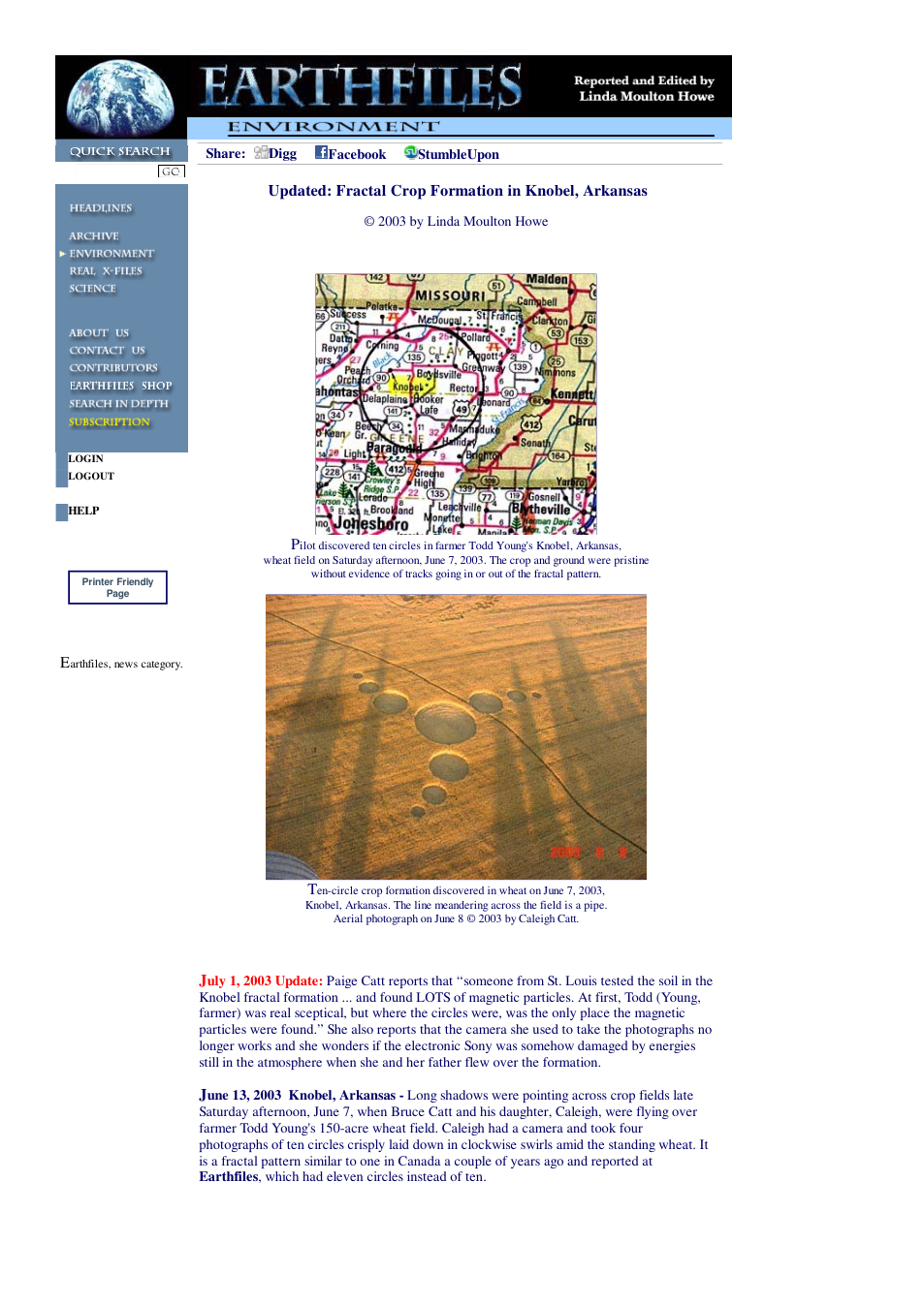 06 13 2003 Updated Fractal Crop Formation in Knobel, Arkansas cover