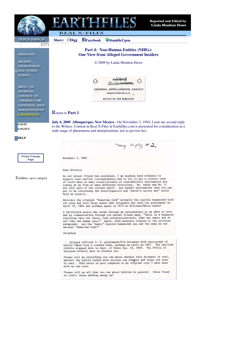 07 06 2009 Part 4 Non-Human Entities (NHEs) One View from Alleged Government Insiders cover