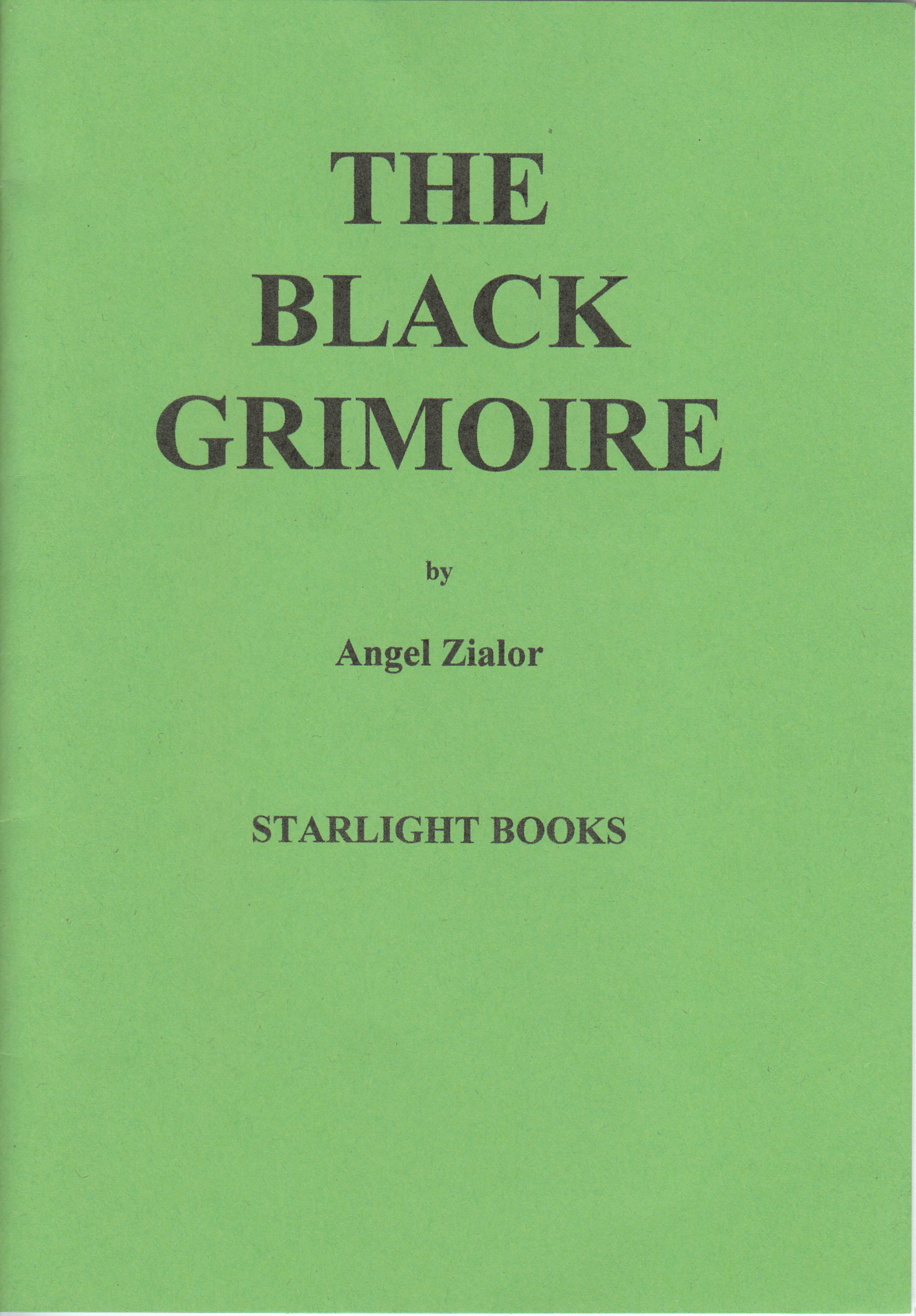 Nialor, Angel - The Black Grimoire cover