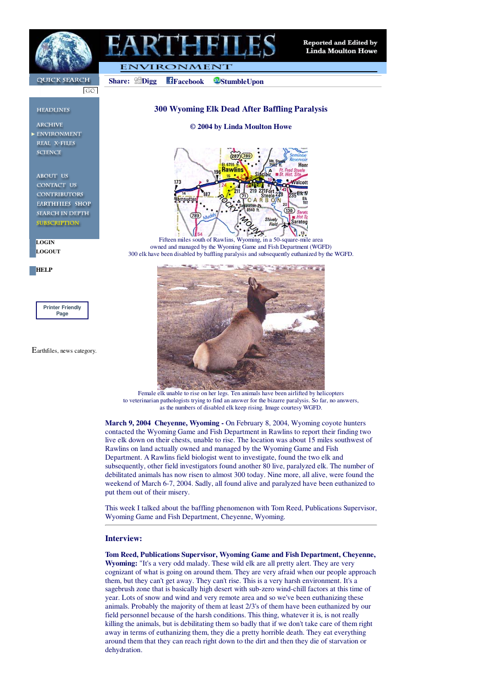 03 09 2004 300 Wyoming Elk Dead After Baffling Paralysis cover