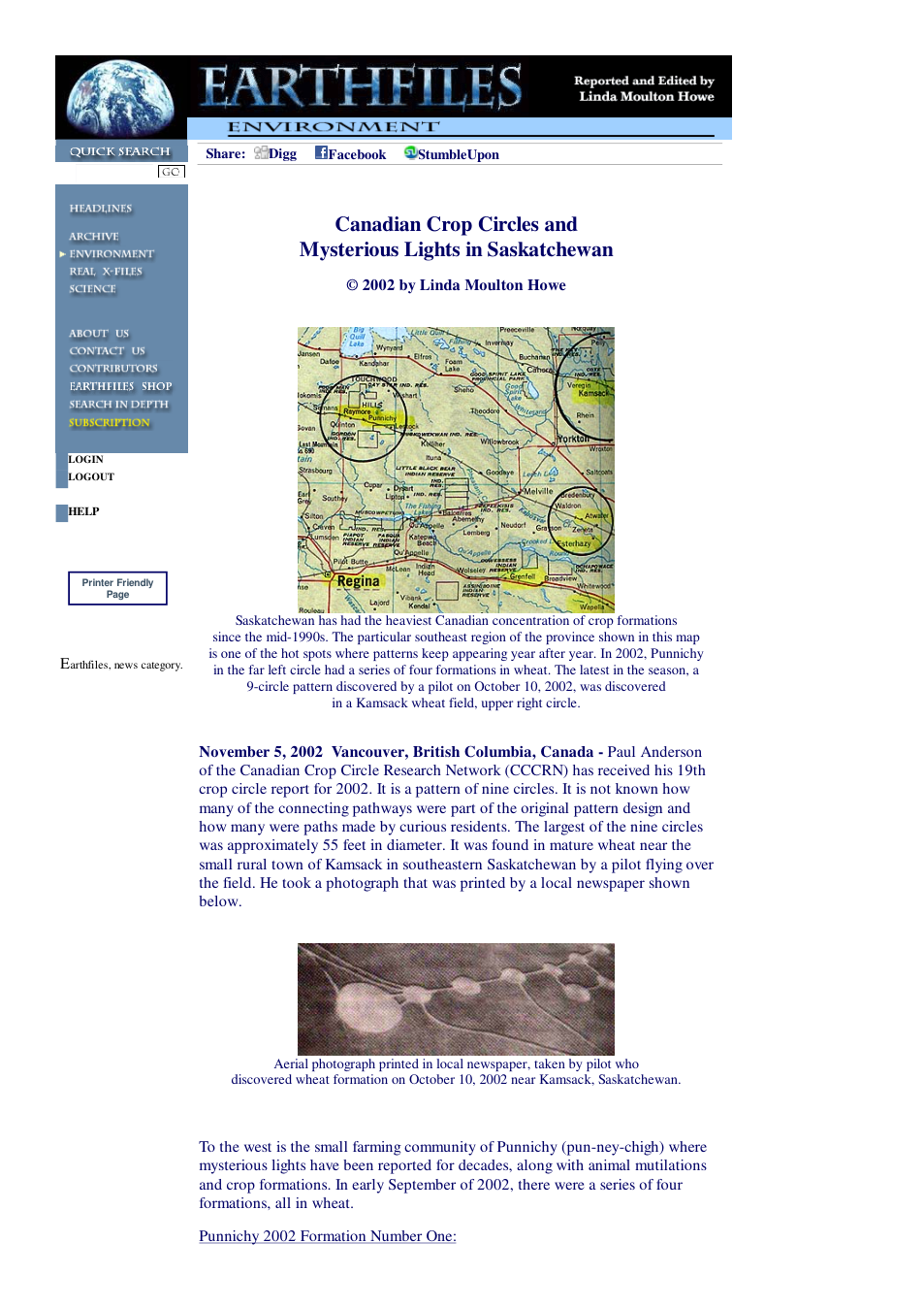 11 05 2002 Canadian Crop Circles and Mysterious Lights in Saskatchewan cover