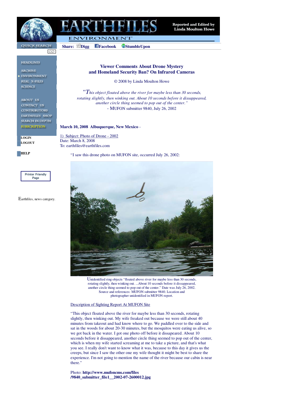 03 09 2008 Viewer Comments About Drone Mystery and Homeland Security Ban On Infrared Cameras cover