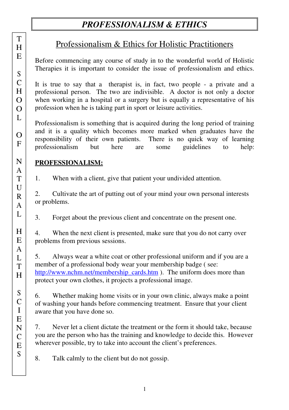 Part One Supplement - Professionalism & Ethics cover