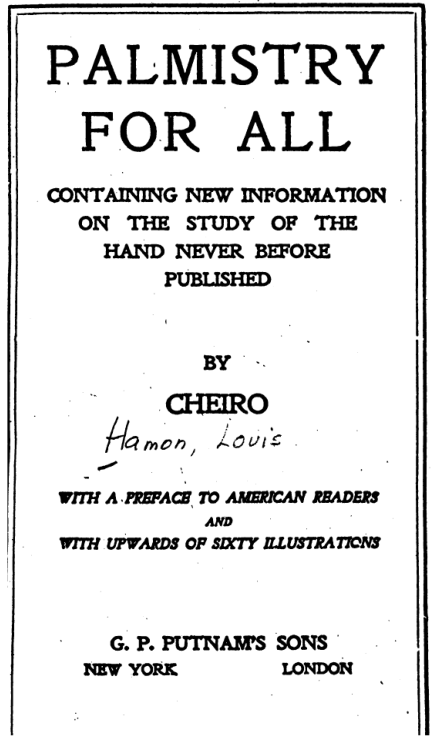 Palmistry For All - Cheiro cover