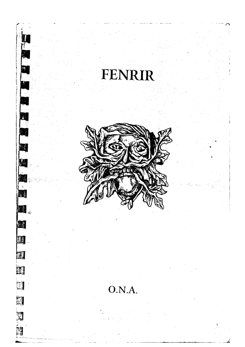 Order of Nine Angles - Fenrir (Journal of Satanism and the Sinister) Volume IV, No. 1 cover