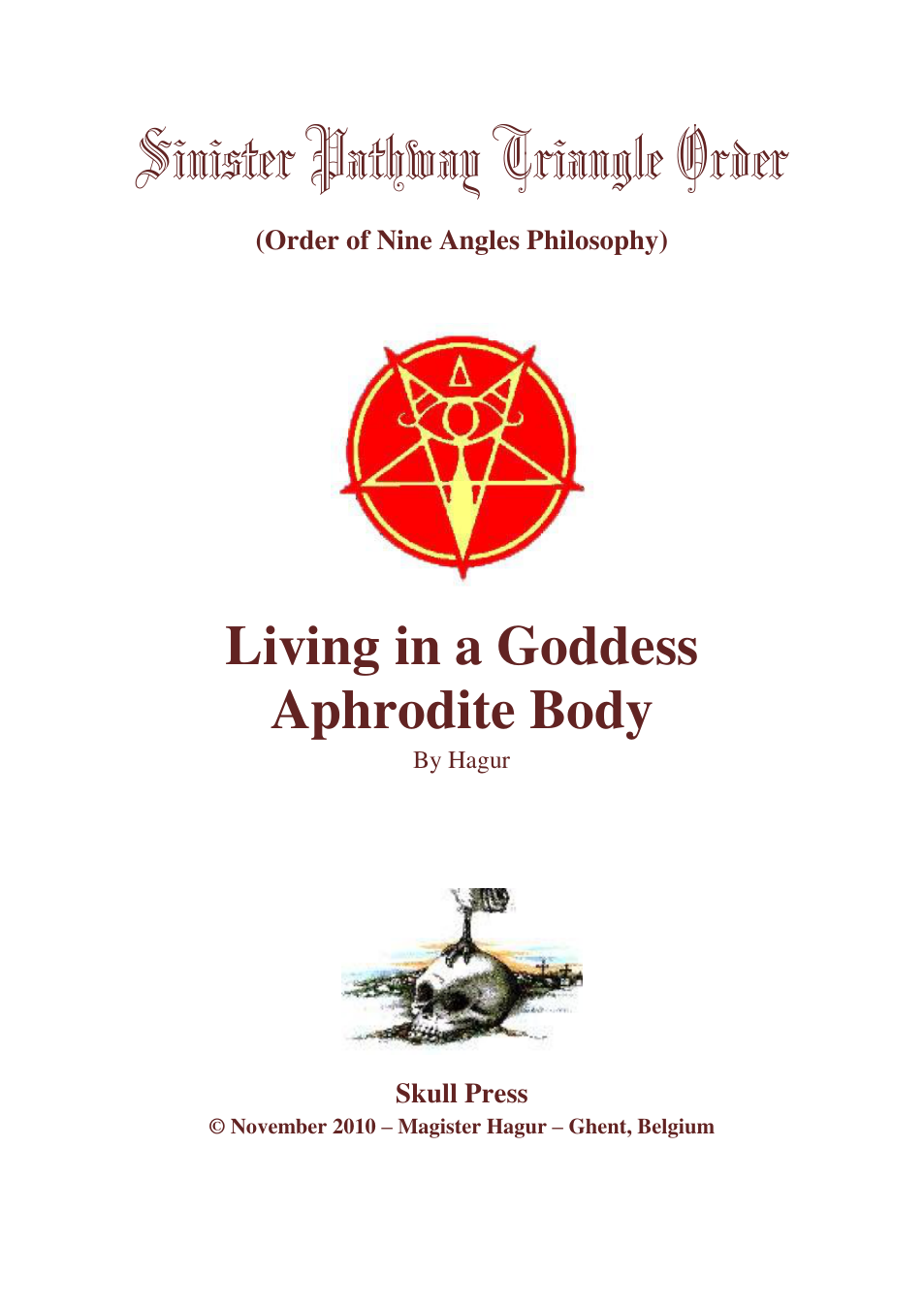 Hagur - Living in a Goddess Aphrodite Body cover