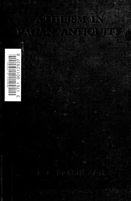 Anders Bjorn Drachmann - Atheism In Pagan Antiquity cover