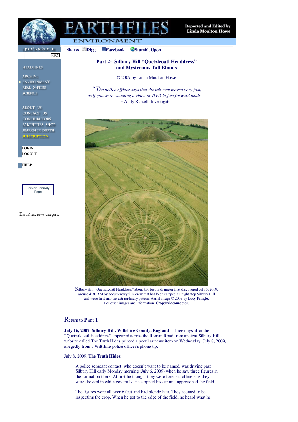 07 16 2009 Part 2 Silbury Hill Quetzlcoatl Headdress and Mysterious Tall Blonds cover