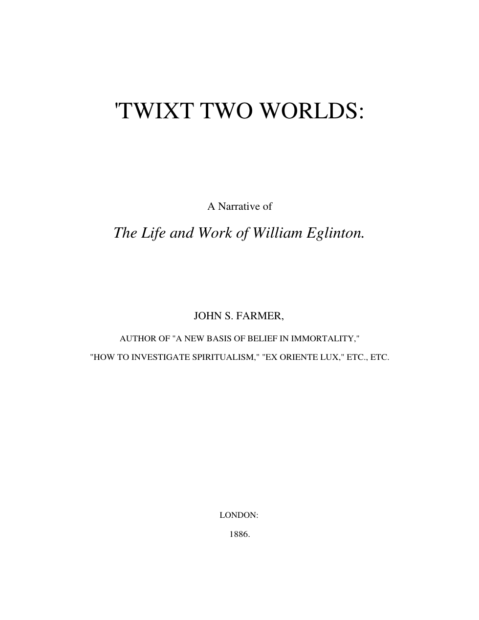 J Farmer - Twixt Two Worlds cover