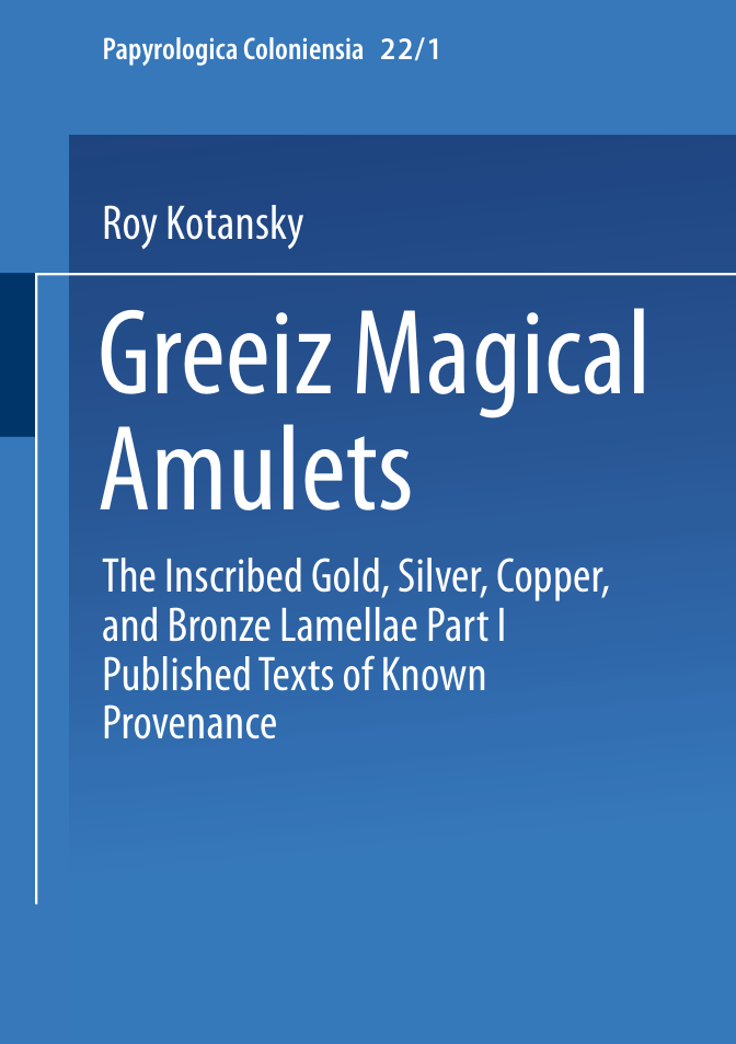 Greek Magical Amulets(1) cover