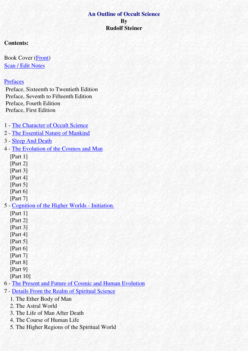 Rudolf Steiner - Outline Of Occult Science cover
