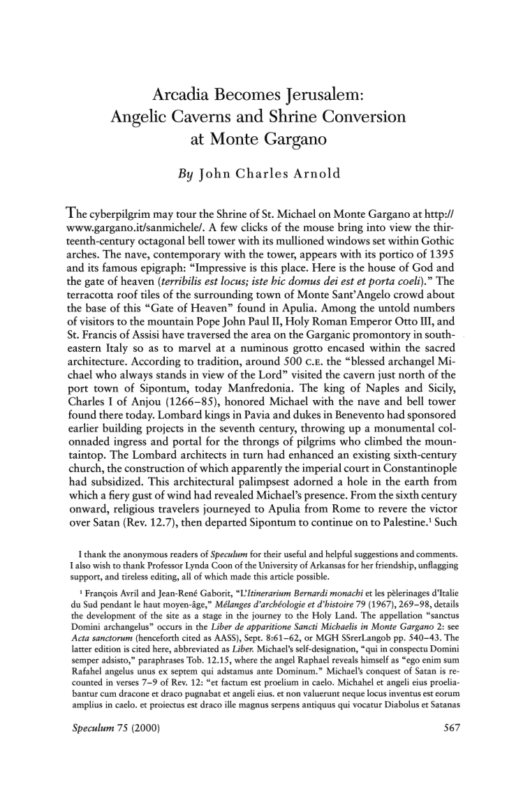 Arcadia Becomes Jerusalem cover