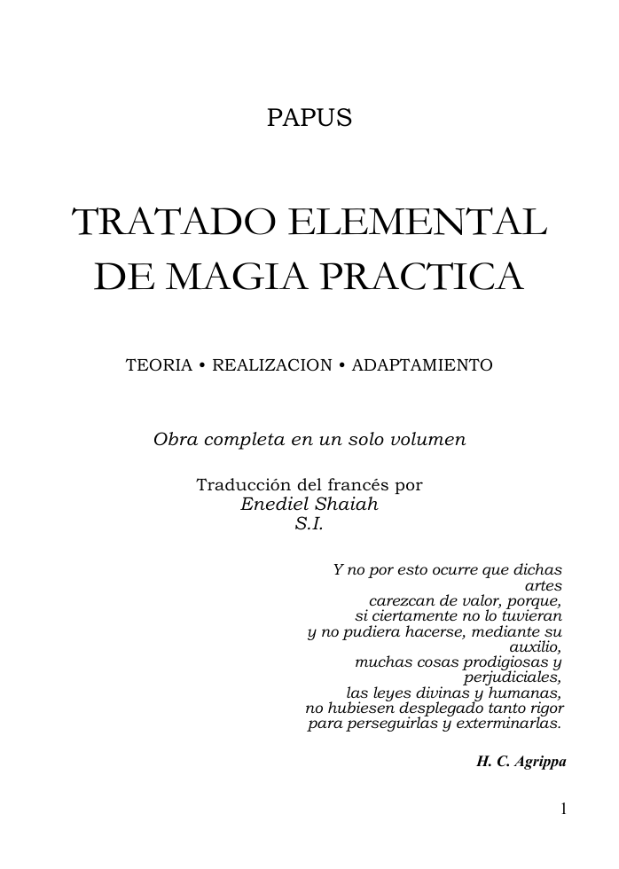 Papus - Tratado elemental de magia practica cover