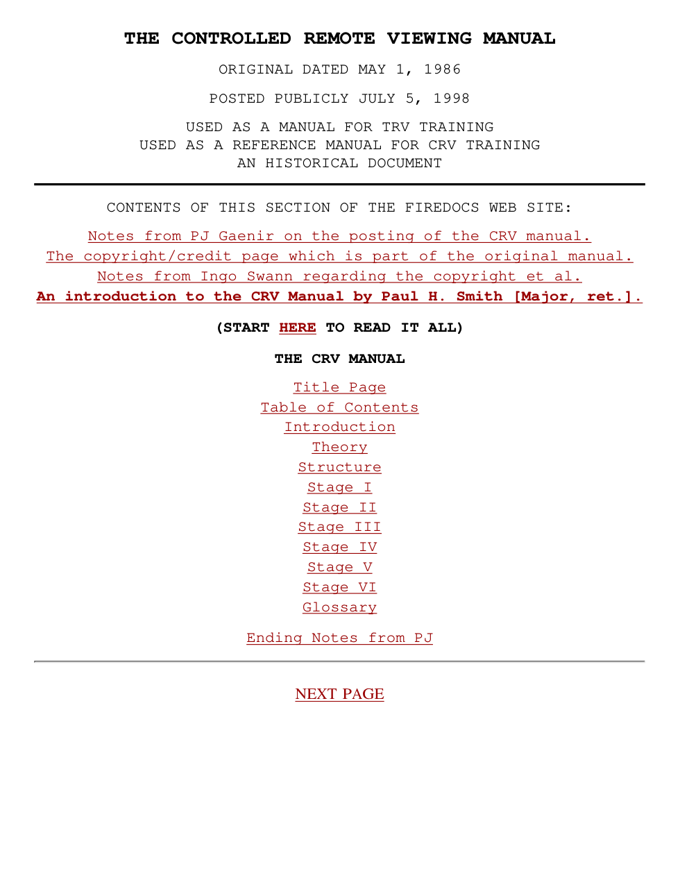 CIA Remote Viewing Manual cover