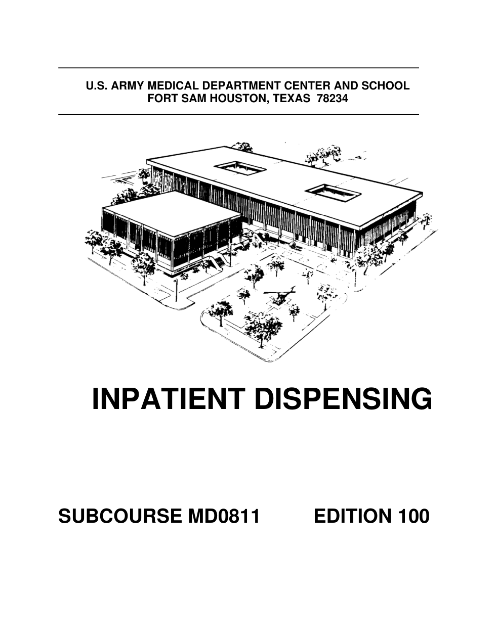ARMY Medical - Inpatient Dispensing 2006 60 pages cover