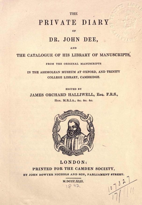 The Private Diary Of Dr John Dee - J Halliwell cover