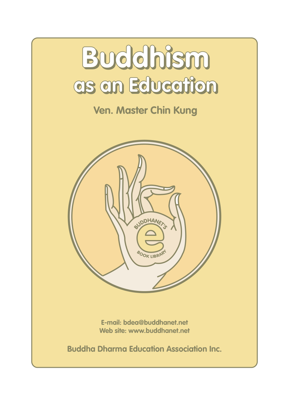 Buddhism As An Education cover