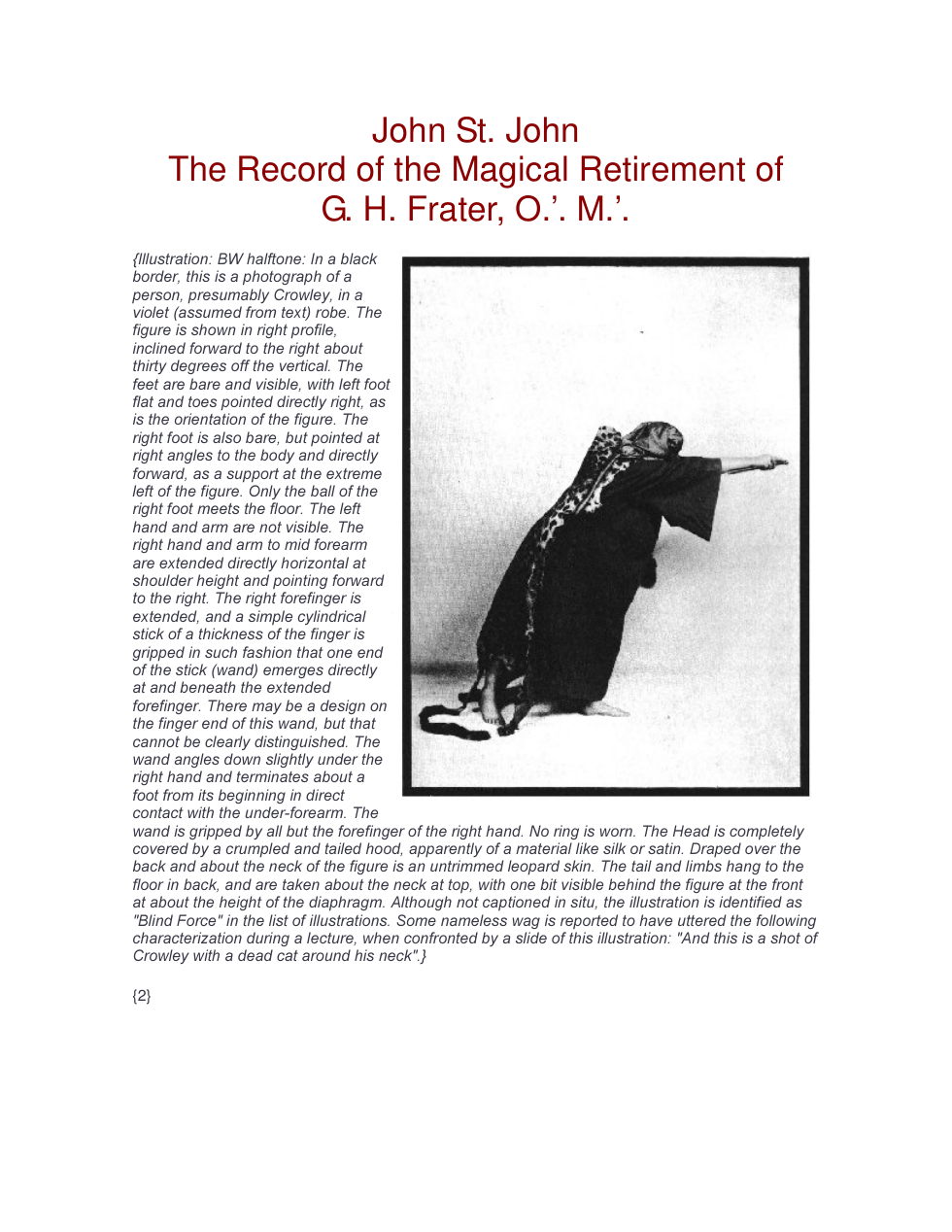 John St.. John - The Record of the Magickal Retirement of G.H. Frater O.M cover