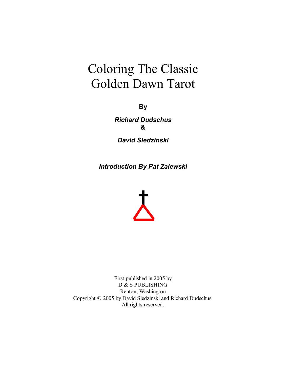 Coloring the Classic GD Tarot-2005 Indexed cover