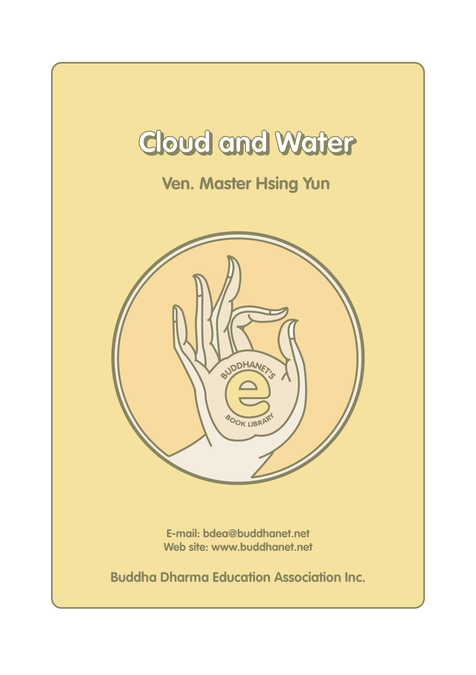 Xingyun - Cloud and Water - An Interpretation of Chan Poems cover