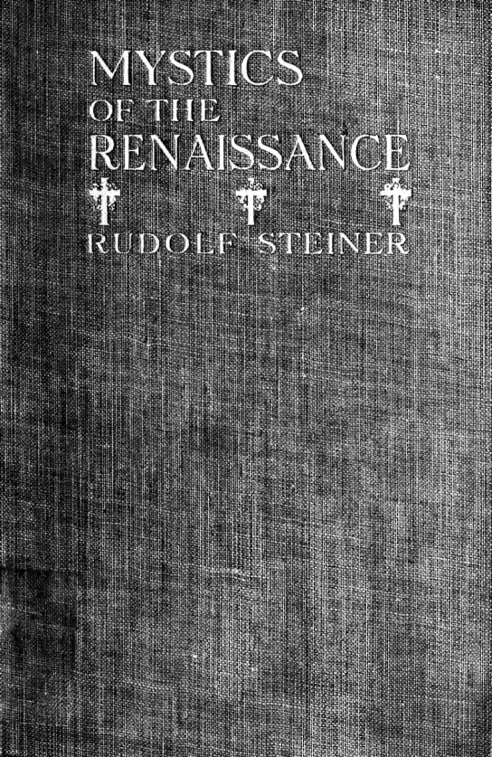 Mystics of the Renaissance - R Steiner cover