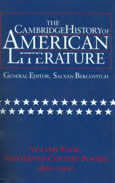 The Cambridge History of American Literature, Vol. 4 Nineteenth-Century Poetry, 1800-1910 cover