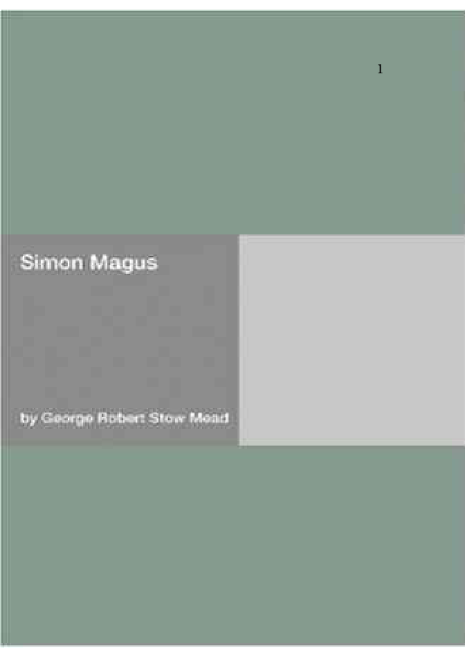 G.R.S. Mead - Simon Magus (Text) cover