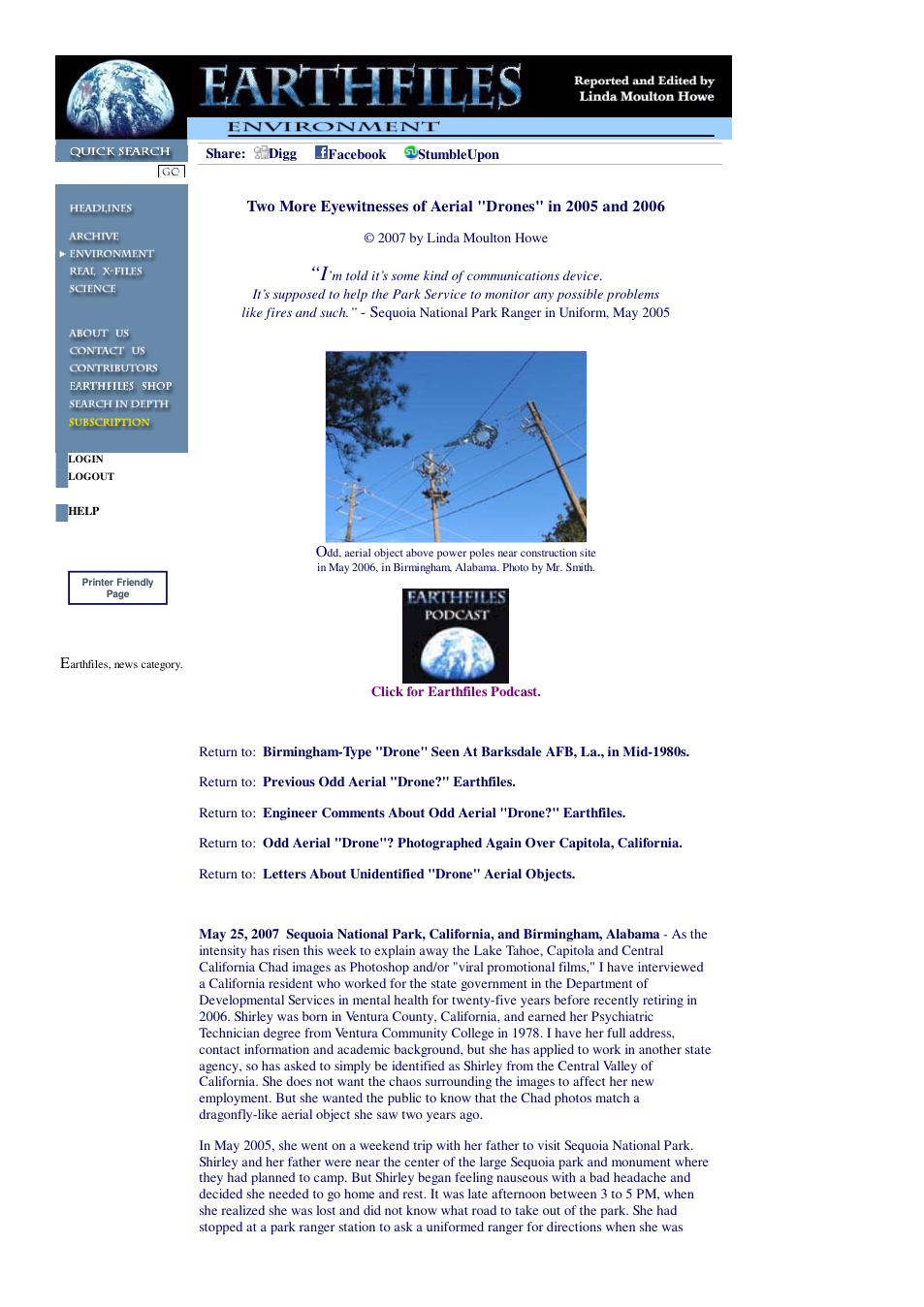 05 25 2007 Two More Eyewitnesses of Aerial Drones in 2005 and 2006 cover