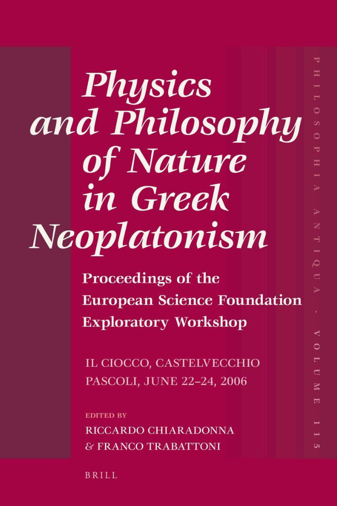 Physics and Philosophy of Nature in Greek Neoplatonism cover