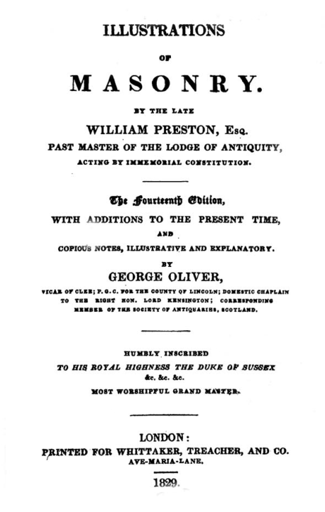 Illustrations of Masonry - W Preston cover