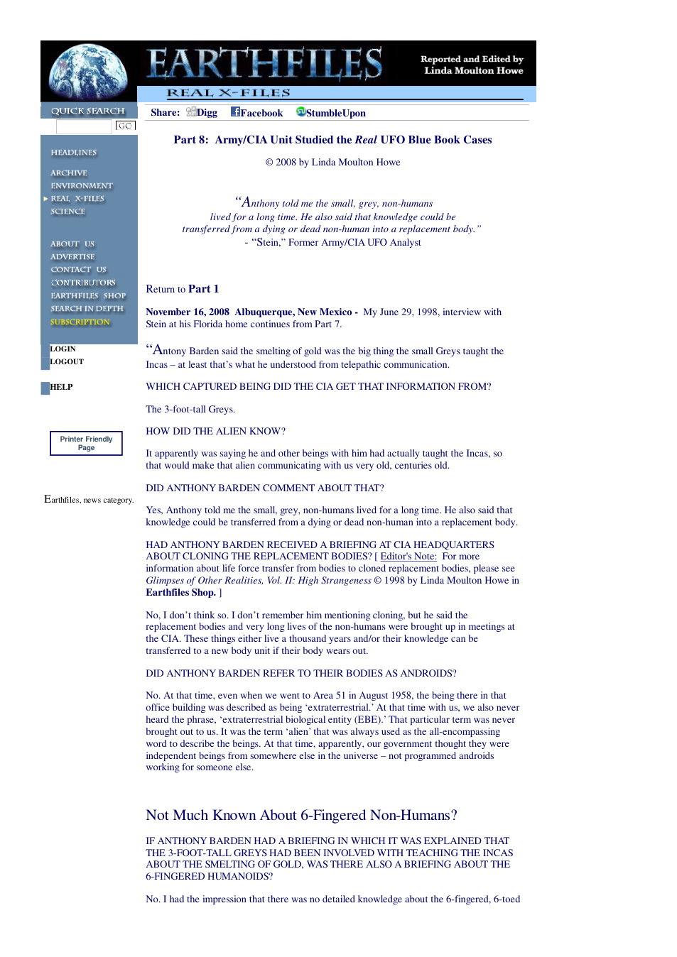 11 16 2008 Part 8 Army CIA Unit Studied the Real UFO Blue Book Cases cover