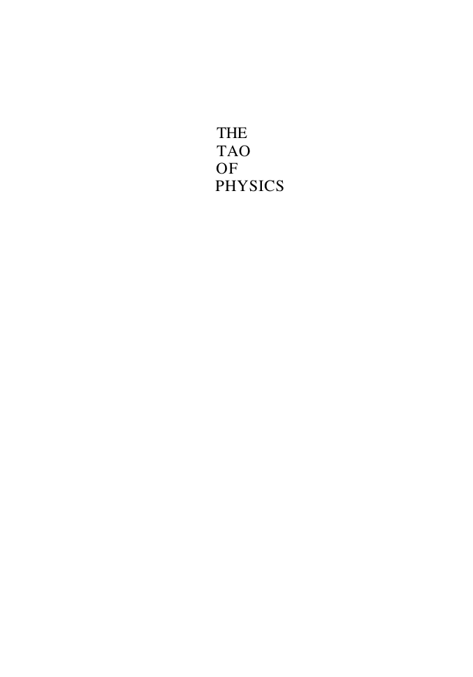 Tao Of Physics cover